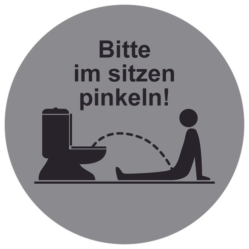 Bitte sitzen pinkeln - im,