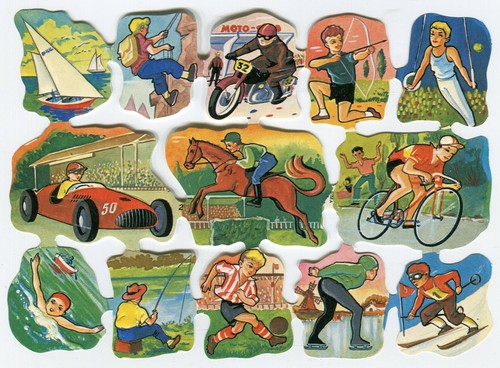 Oblaten scrap die cut chromo