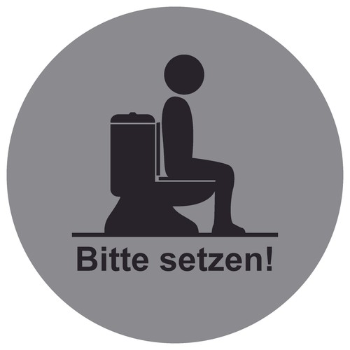 Bitte setzen aufkleber - setzen!,